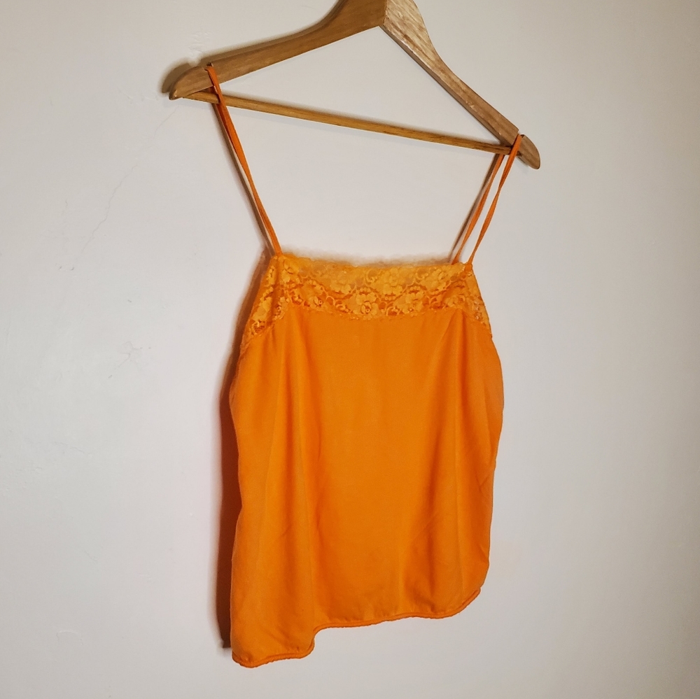 Bright Sherbet Orange Lace Camisole - Picture 9 of 9